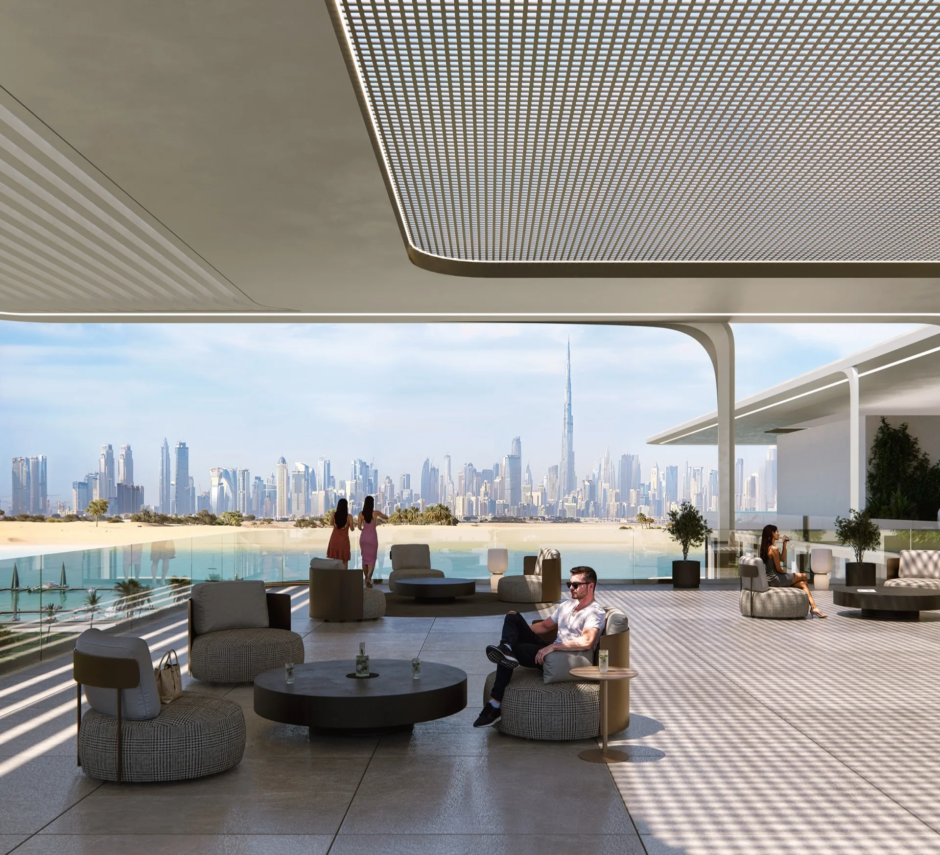 Rooftop terrace with panoramic views